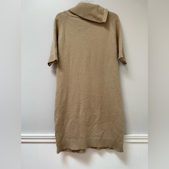 SANDRA DARREN Beige Tan sweater dress sz L - Picture 6 of 8